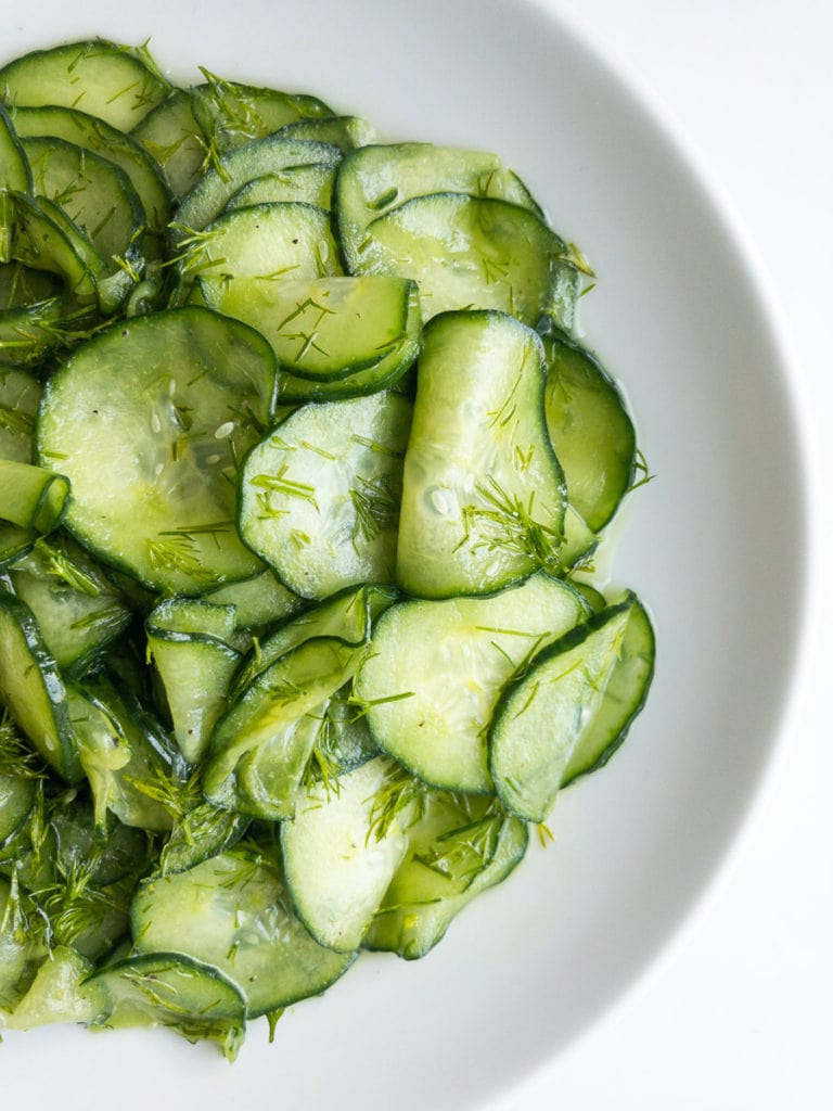 cucumber dill salad with vinegar