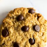peanut butter oatmeal chocolate chip cookie on a table