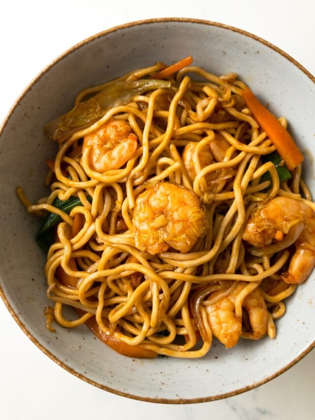 Shrimp Chow Mein Bites of Beri