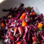 cabbage kidney bean salad in a bowl