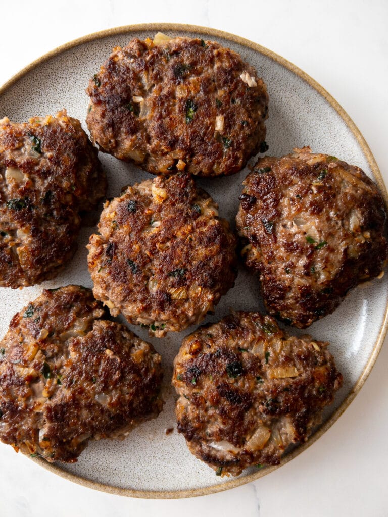 Frikadellen on a plate
