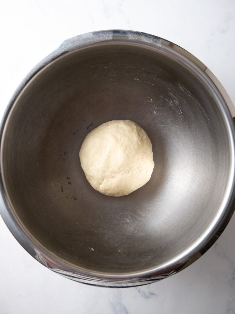 pizza dough after mixing and before resting