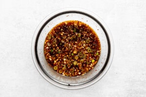 sauce for dubu jorim in a small bowl