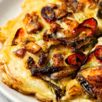 haemul pajeon (Korean seafood pancake) on a plate