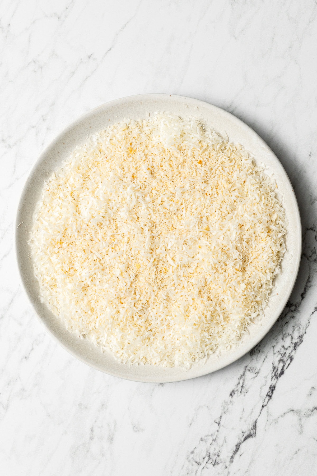 panko parmesan breading on a plate