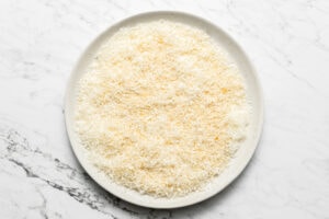 panko parmesan breading on a plate