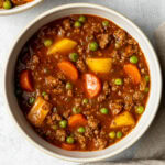 hamburger stew in a bowl